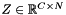 $ Z \in \mathbb{R}^{C \times N} $