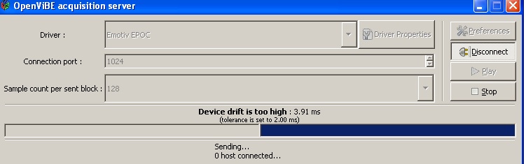 the server is running...too much drift.