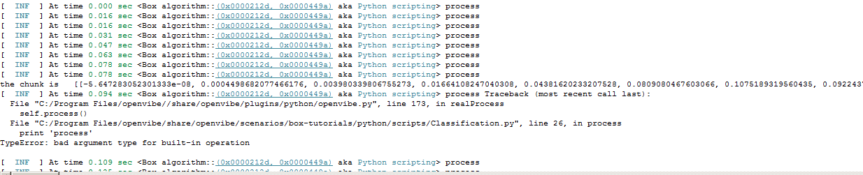 this is the output imformation when running the scenarios,we can see that the chunk can be print by python script rightly