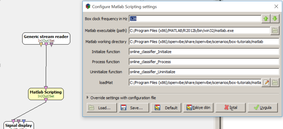 Matlab scripting box inside