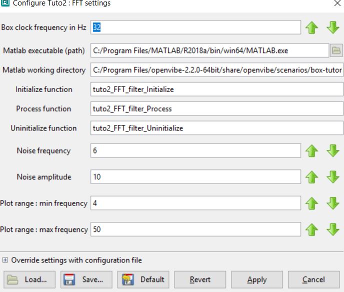 FFT MATLAB script config